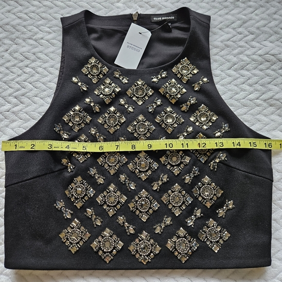 Club Monaco Deslyn Black Sleeveless Top Size 4 - Picture 7 of 11